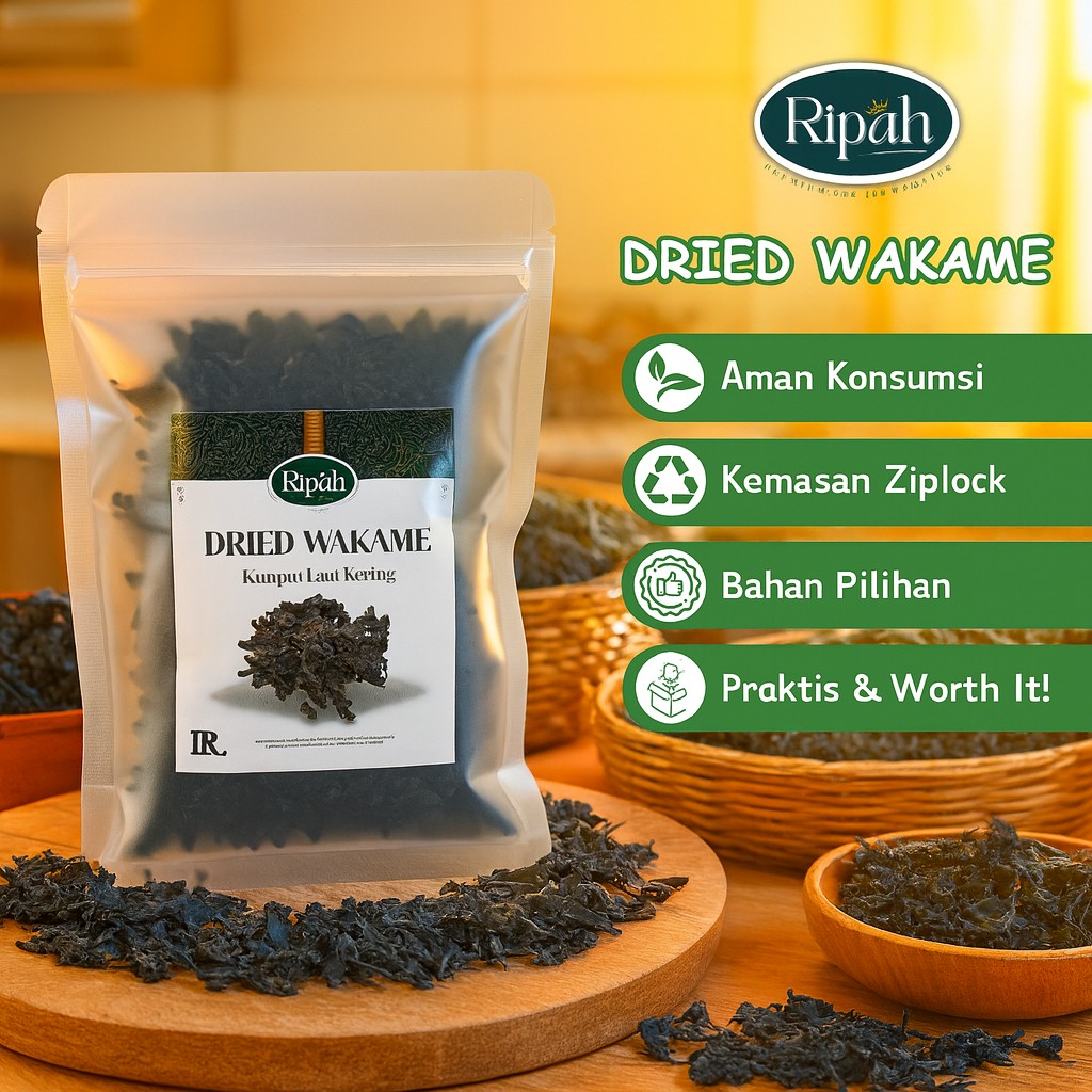 Getrocknete Wakame-Algen 15g geschnittene Stücke für Suppen-Ramen globale kul...
