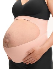 momcozy Pregnancy Belly Band Ergonomic Support Invisible Maternity Belt Beige2XL