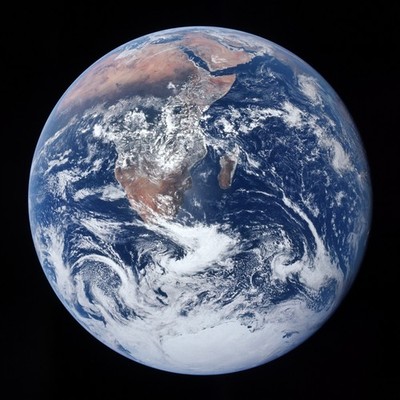 Blue Marble Earth 1972 Vintage NASA Apollo 17 Photo Reprint Wall Art