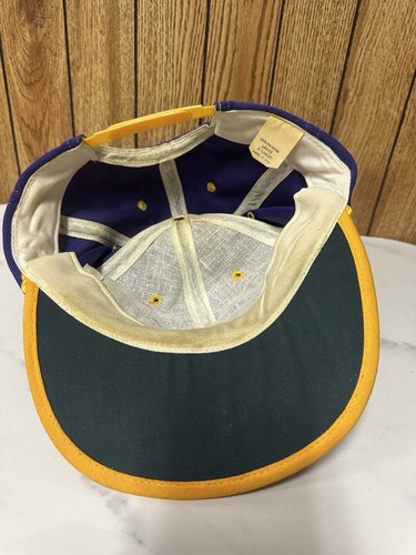 De colección Minnesota Vikings Años 80 Camionero Estilo Snapback Sombrero Cordón Barco Capitán - Imagen 6 de 8