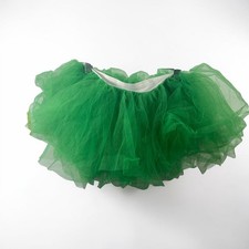 Green Tulle Tutu Skirt Layered Mesh Elastic Waist Costume Dance Emerald Green