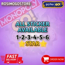 Monopoly Stickers Go 1⭐- 6⭐ (ALL Stickers Available) CHEAPEST 🔥 Harry Potter⚡