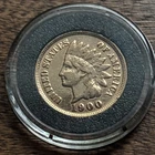 1900 Indian Head Cent - Great Detail Remains - Beautiful Coin!