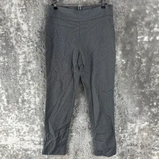 Counterparts Size 10 Geometric Casual Ankle Pull On Pants Black Stretch