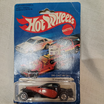 1980 Hot Wheels 1937 'Bugatti No.1696 Red & Black UNOPENED PACKAGE 1:64 Scale