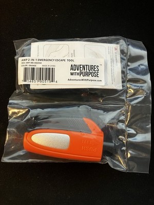 AWP 2-in-1 Emergency Escape Tool Window Spike & Seatbelt Cutter Brand New Orange