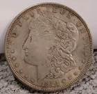 1921 Morgan Philadelphia Silver Dollar Toning Coin Antique Vintage Circulated x