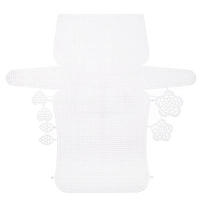 4 Stück Kunststoff Netz Leinwand Blatt 33,5 cm/13 Zoll Weiß Umhängetasche Blanko Canvas