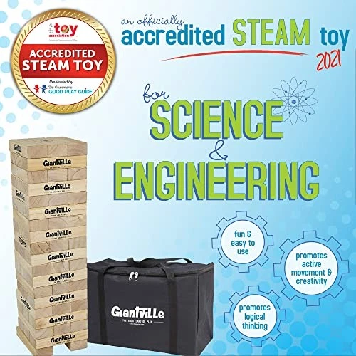 Juguete Gigante de Madera para Caer - Jumbo Bloques de Madera Juego de Piso para Niños y Adultos Foto 2 de 4