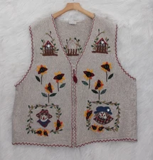 White Stag Vintage 90s Women’s Sweater Vest Size 26/28 3X 4X Grannycore Grandma