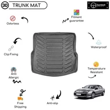 Vehicle Specific Rubber Trunk Mat Cargo Liner Fit For Renault Laguna 3 2007 - Up