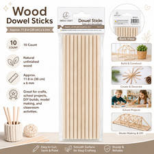 Angels Craft Wood Dowel Sticks 12 Inch x 6mm EW-013