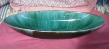 Vintage Blue Mountain Pottery Canada OVAL BOWL ~ Blue Green Glaze ~ BMP