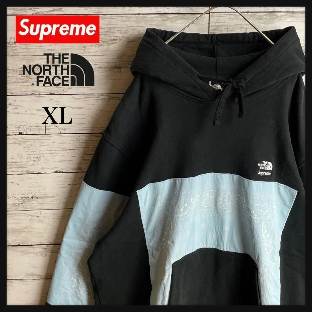 Sweat à capuche homme Supreme XL 2025 XL Collaboration The North Face bandana iconique occasion