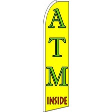 ATM Inside 3 ft X 11 1/2 ft Swooper Flag Hardware Sold Separately 