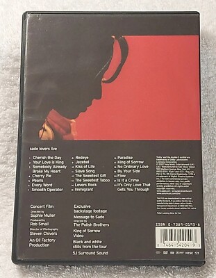 Sade: Lovers Live (2002 Sony Music Entertainment DVD Sophie Muller