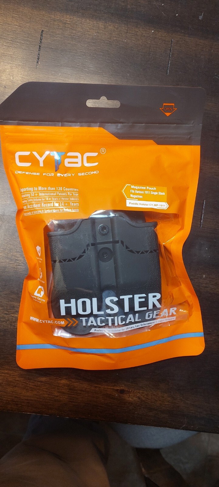 CYTAC Double MAGAZINE POUCH HOLSTER 1911 Single Stack CY-MP-1911 POLYMER-image