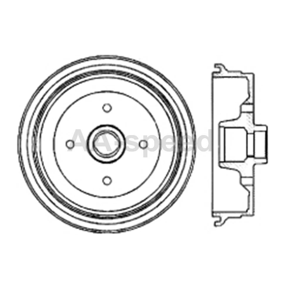 Front Brake Drum For Volkswagen Brasilia 1982 1981 1980 1979 1978 1977 1976 1975 - Image 3 of 4