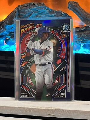 Sebastian Walcott 2024 Bowman Chrome Prospect Power Up Insert #PP-20 Rangers E27