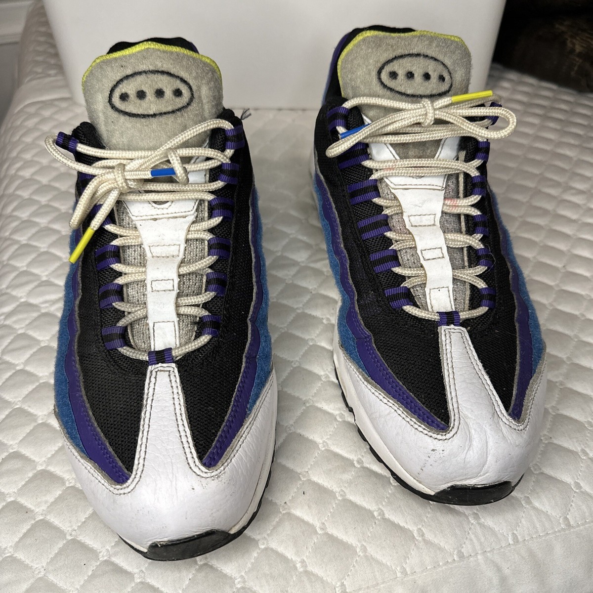 Nike Air Max 95 KAOMOJI White Cyber Black Blue Purple Size  display picture 3