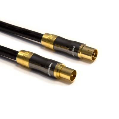 PremiumX 12,5m TV Antennenkabel Koaxial IEC Anschlusskabel KUPFER Buchse Stecker