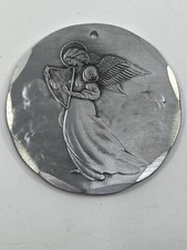 Wendell August Forge Christmas Ornament Angel Harp 1990 Aluminum Handmade XMAS
