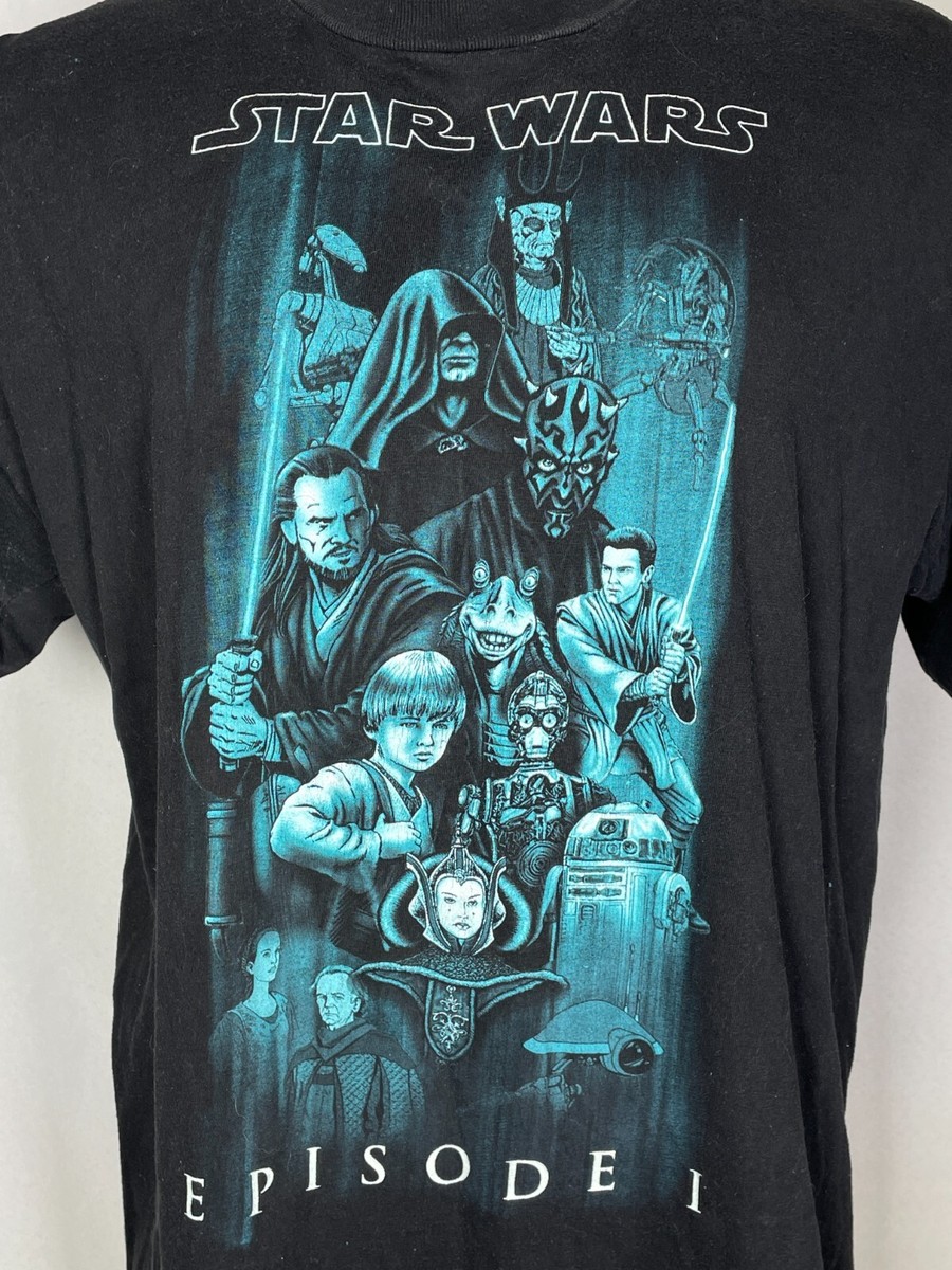 VTG Star Wars Episode 1 The Phantom Menace Characters T-Shirt
