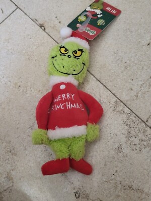 Dr. Suess Grinch Christmas 6  Merry Grinchmas Plush Squeaker Toy for Dogs...