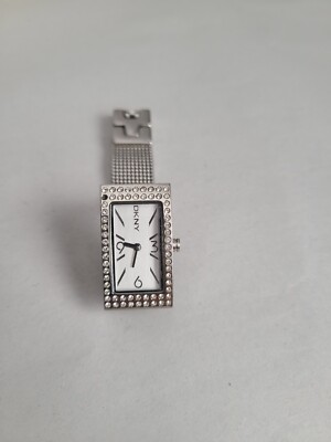 Dkny ladies silver tone curb chain watch NEW BATTERY Dkny ladies watch new - Gem main image 2