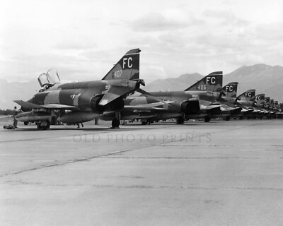 F-4 Phantom II Fighter Aircraft Photo Elmendorf Air Force Base Alaska 1972 8X10