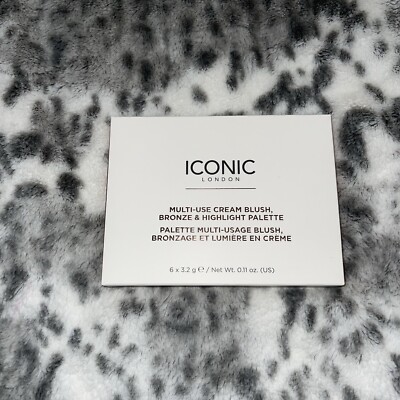Iconic London Multi-Use Cream Blush, Bronze & Highlight Palette New In Box
