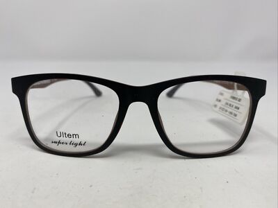 ULTEM FHB053 C4 51-18-140 Black/Brown Plastic Full Rim Eyeglasses Frame Q952