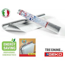 PANNELLO TERMORIFLETTENTE ALLUMINIO 100x70 cm PER CALORIFERI TERMOSIFONI GEKO