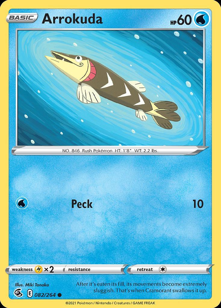 Pokemon Arrokuda (82/286) Fusion Strike LP REVERSE HOLO