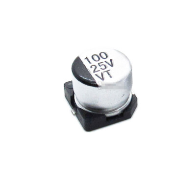 100PCS NEW Chip aluminum electrolytic capacitor 25V100UF 6.3*5.4