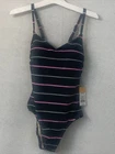 Kona Sol™- Women's High Tide Textured Tripe Modern One Piece Swimsuit - Size XS