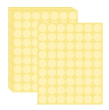 252 Pcs Clear Retail Package Seals 1"Inch Transparent Round Circle Wafer Sticker