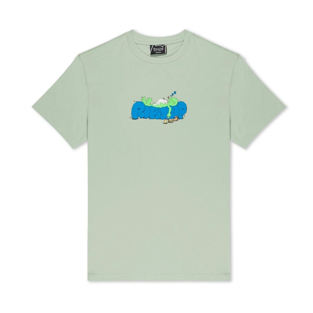 T-shirt RipNDip Garçon Taille S - Olive Motif Fleur - Neuf Sans étiquette