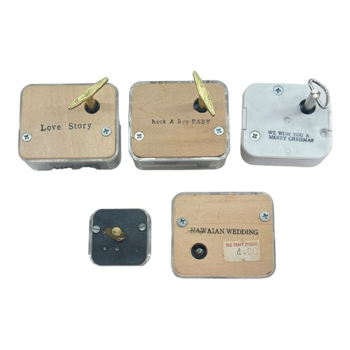 (5) Narco Sankyo Clear Music Boxes Wind Up Mechanism Craft Vintage eBay