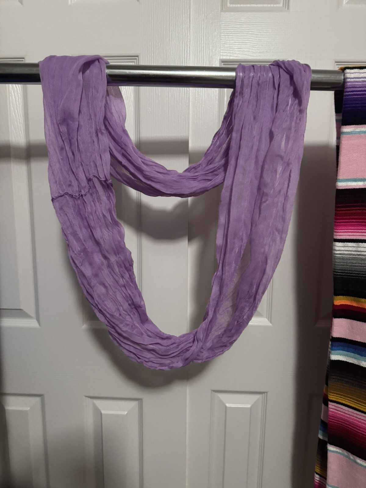 Lightweight Lavender Infinity Loop Scarf - image 4