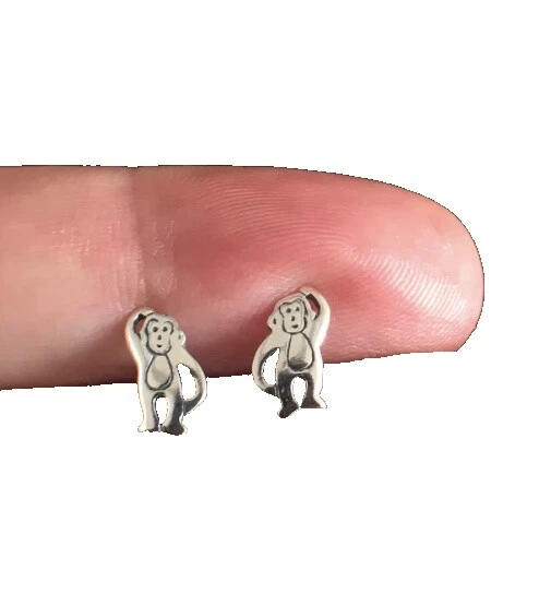 Pendientes artesanales de plata de ley de Tuerca sin Piedras