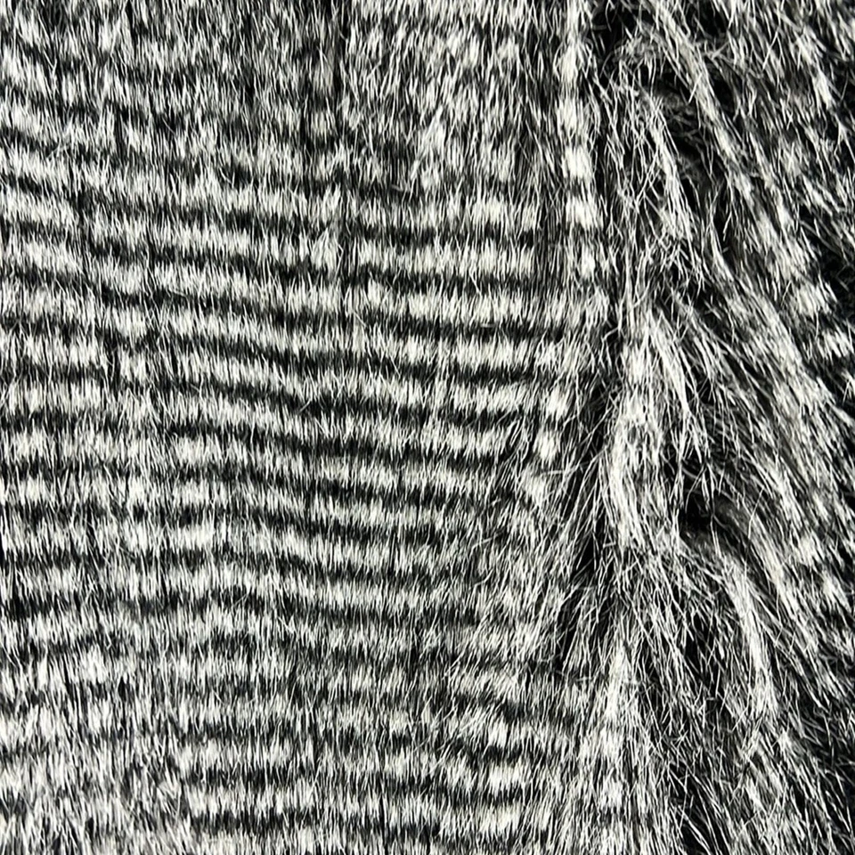 Chaleco para mujer Design History gris de piel sintética peludo frente abierto tejido trasero talla S Foto 4 de 4