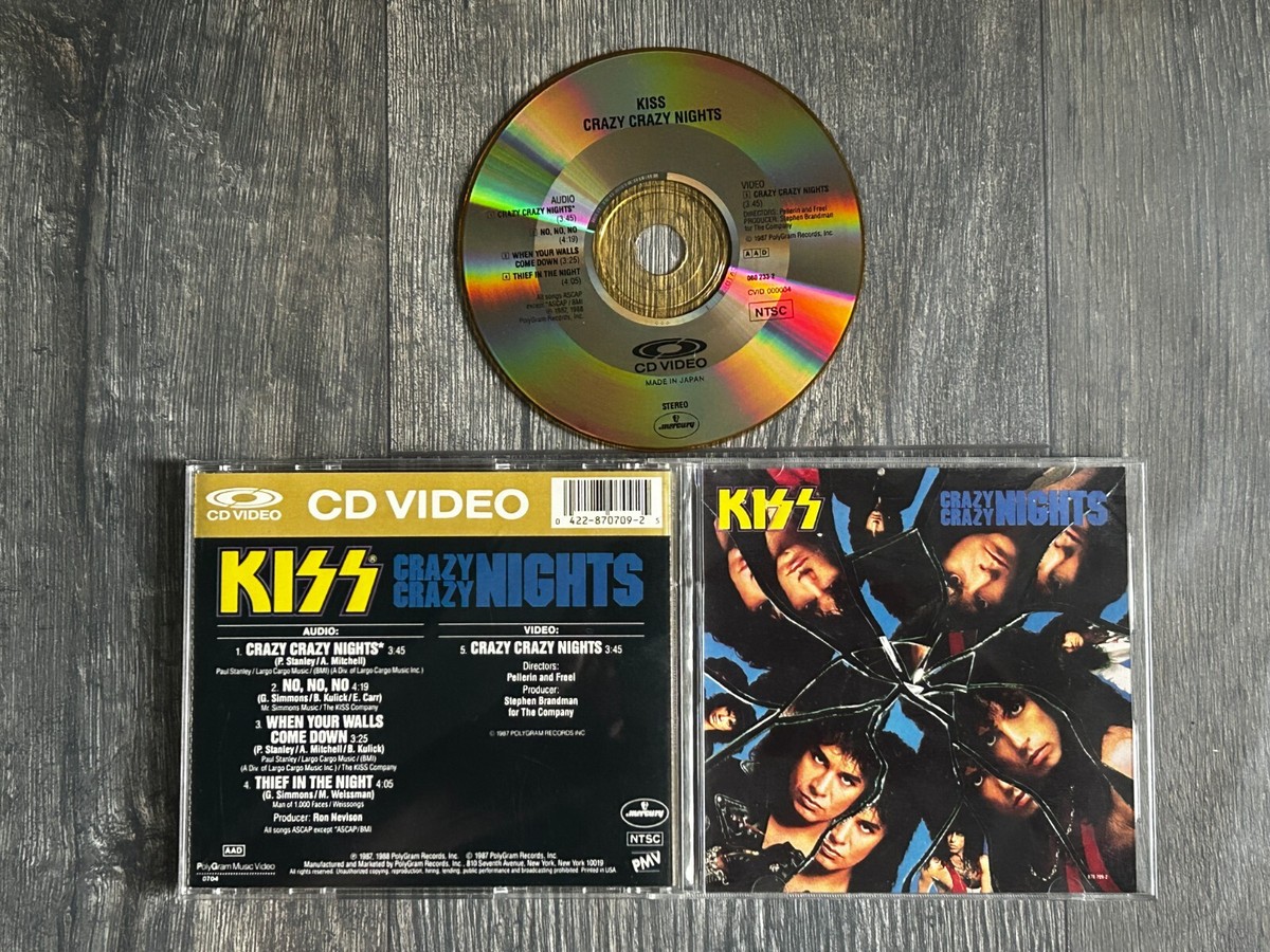 KISS Crazy Nights サイン入り CD KISS Crazy Crazy Nights (GOLD DISC CD Video Mercury Japan ) for