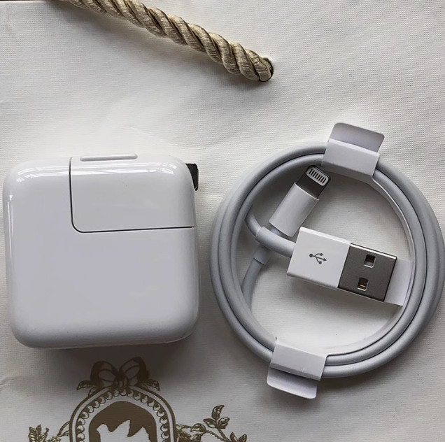 Apple 12W Genuine Power Adapter Charger for iPad iPhone With USB-C Cable