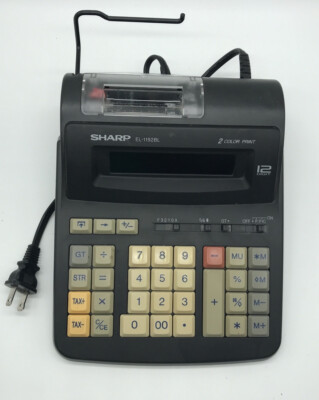 Sharp EL-1192BL Electronic 2 Color Print 12 Digit Calculator