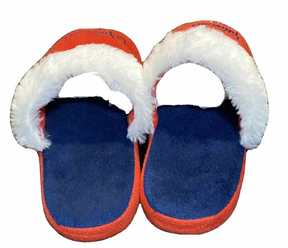 Washington Nationals MLB Colorblock Faux Fur Slide Slippers (Women Size: M) - Image 2 of 3