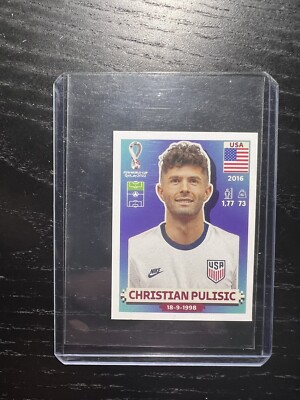 CHRISTIAN PULISIC 2022 Panini World Cup sticker US18 Gray Back