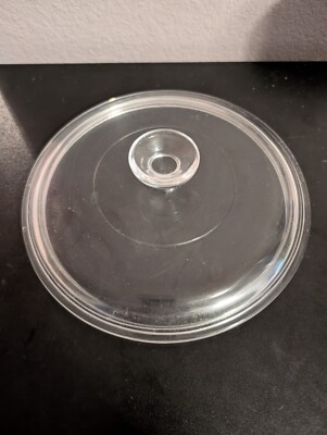 Corning NY USA Clear Glass Casserole Lid 7 3/4'' Vintage #17 Rare - MINT!