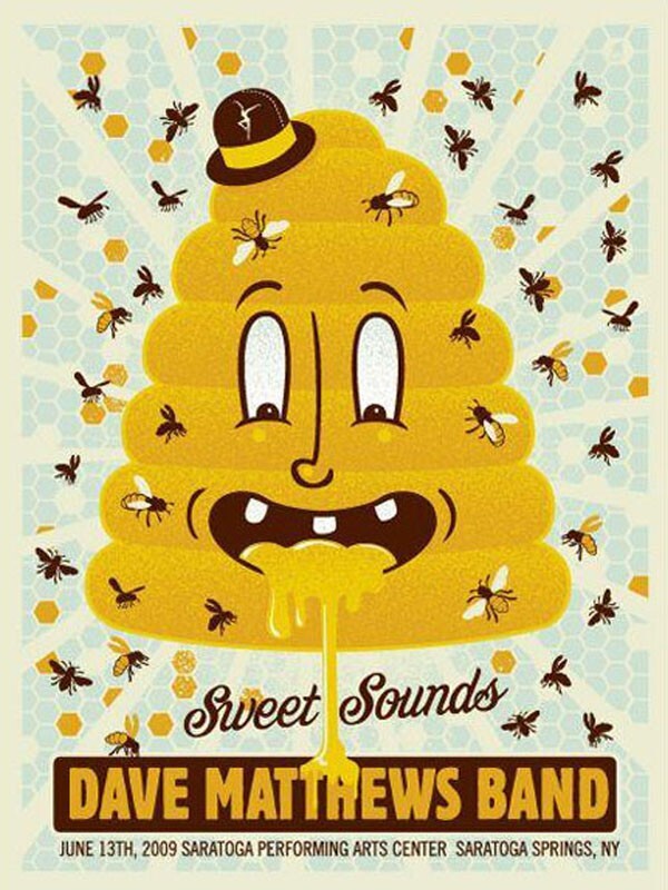 Dave Matthews Band Poster 6/13/2009 SPAC Saratoga Springs NY Numbered