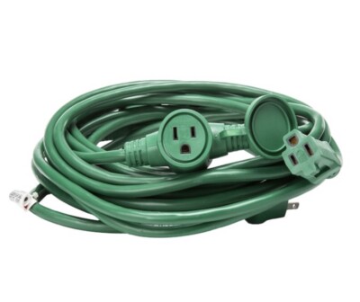3 Outlet 25 Ft Outdoor Landscape Cord Heavy Duty Two 8 Ft Spaced Apart Outlets
